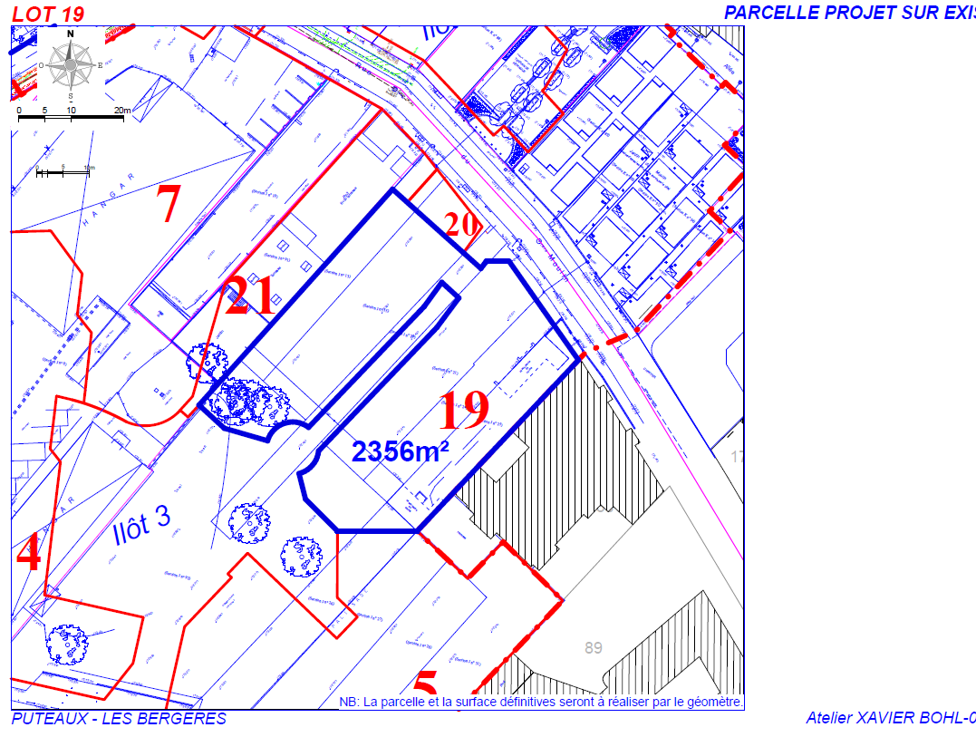 Foncier à acquérir Ilot de la Rotonde (Lot n 19) : 3050 m² Surface de Planchers PROGRAMME : - Un immeuble d habitat en accession libre et des maisons de ville pour 3050 m² de surface de plancher