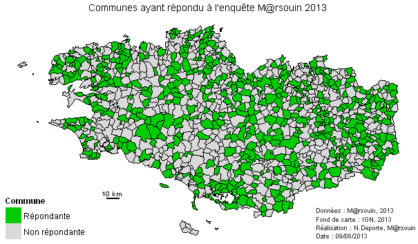 Contexte L enquête M@rsouin «Communes bretonnes et TIC» a été réalisée au printemps 2013 auprès des 1270 communes bretonnes.