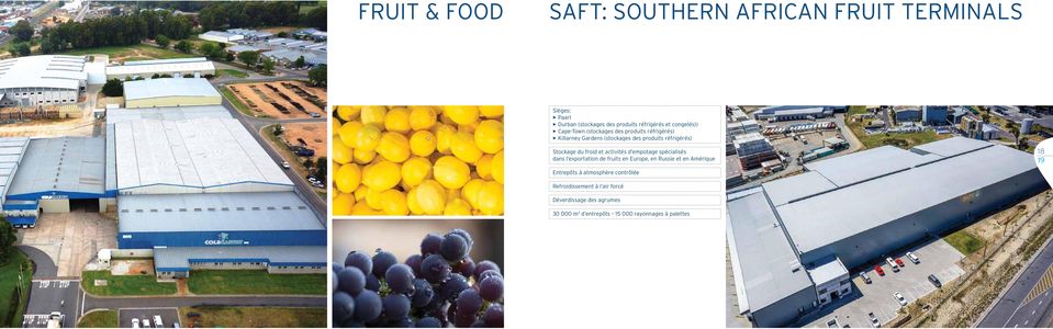 du froid et activités d empotage spécialisés dans l exportation de fruits en Europe, en Russie et en Amérique Entrepôts à